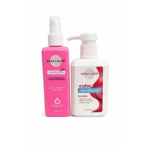 Keracolor Purify Plus Lite 7oz + Hot Pink Clenditioner 12oz Set